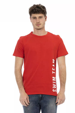 Red Cotton Men's T-Shirt Bikkembergs