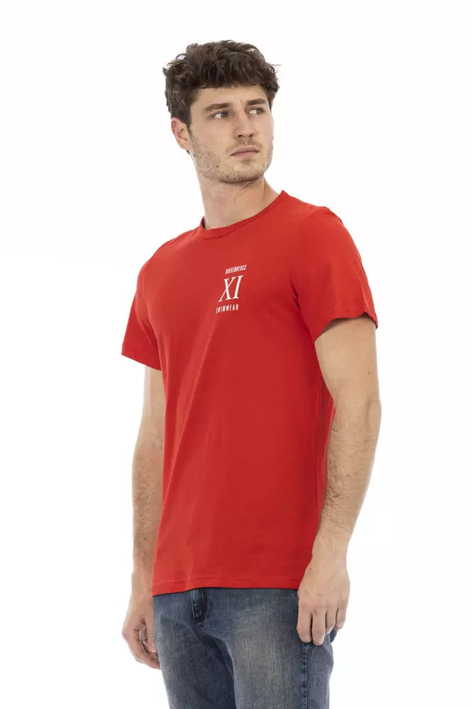 Red Cotton Men T-Shirt Bikkembergs