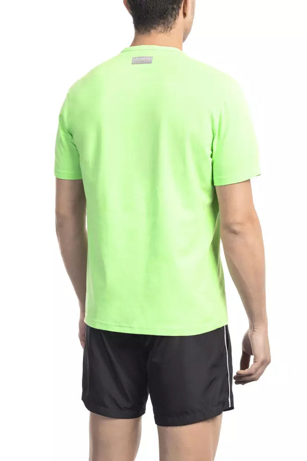 Green Cotton Men T-Shirt Bikkembergs