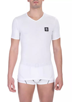 White Cotton Men T-Shirt Bikkembergs