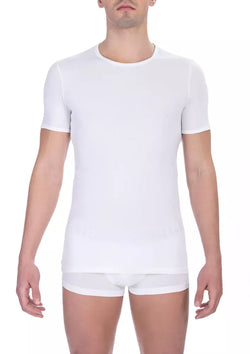 White Cotton Men's T-Shirt Bikkembergs