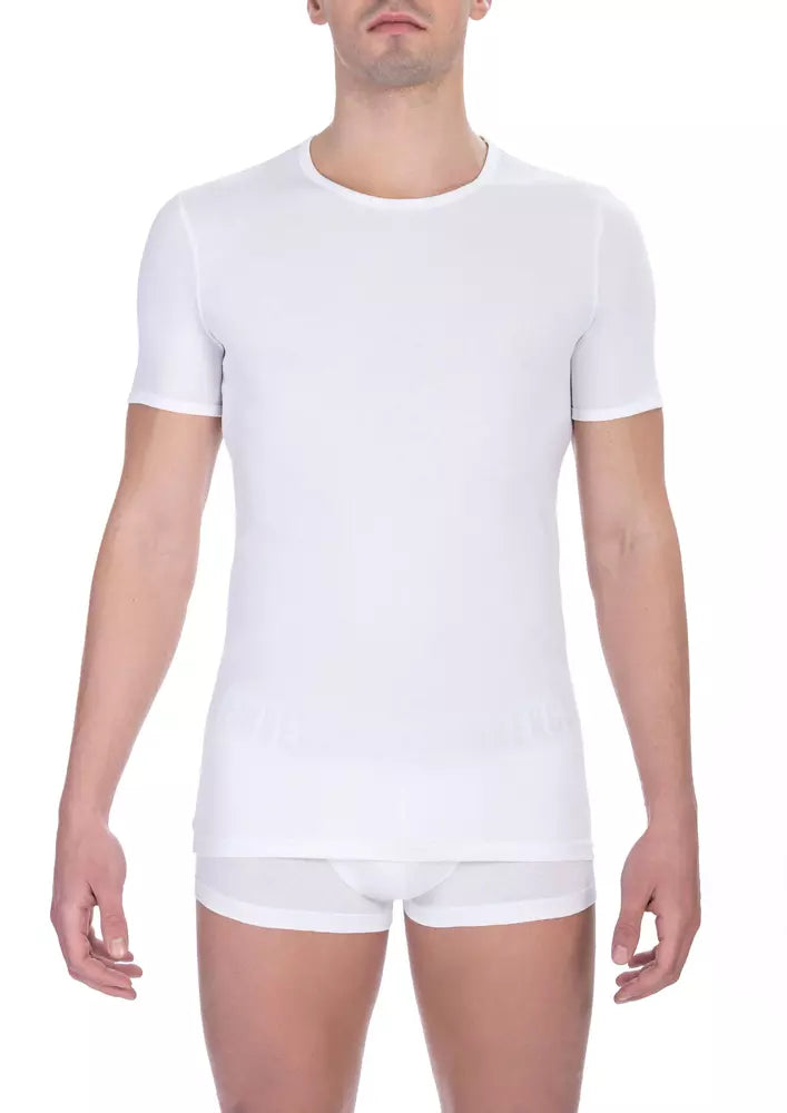 White Cotton Men's T-Shirt Bikkembergs