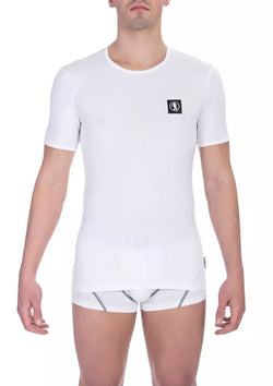 White Cotton Men T-Shirt Bikkembergs