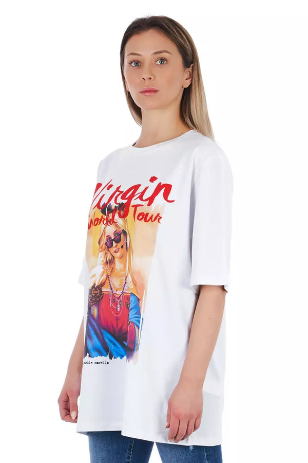 White Cotton Women T-Shirt Frankie Morello