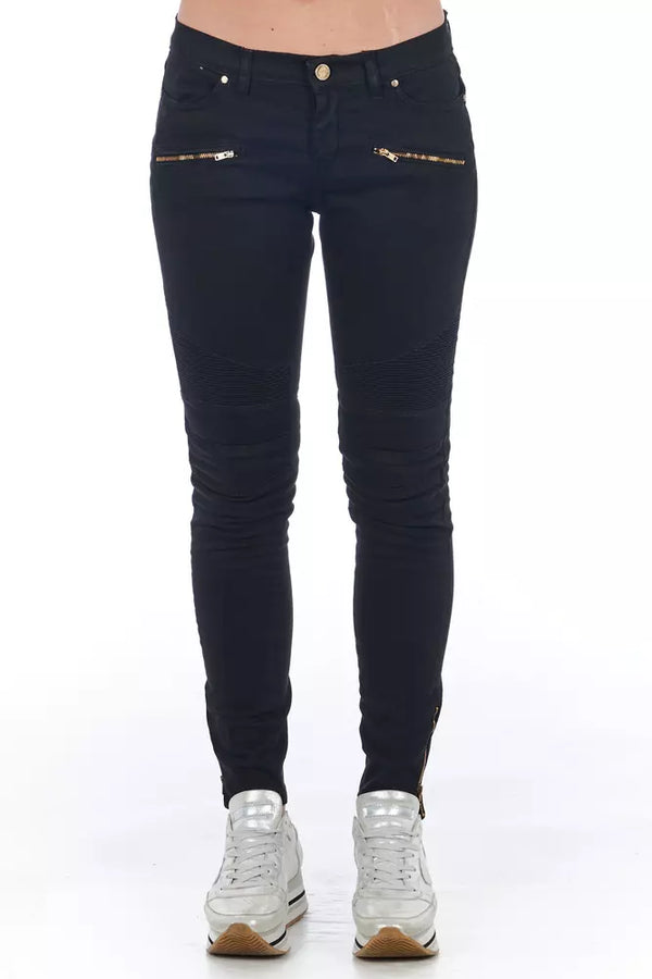 Black Cotton Women's Jean Frankie Morello