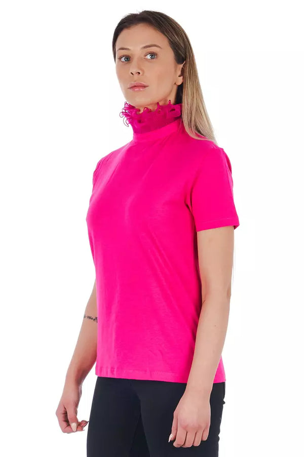 Pink Cotton Women T-Shirt Frankie Morello