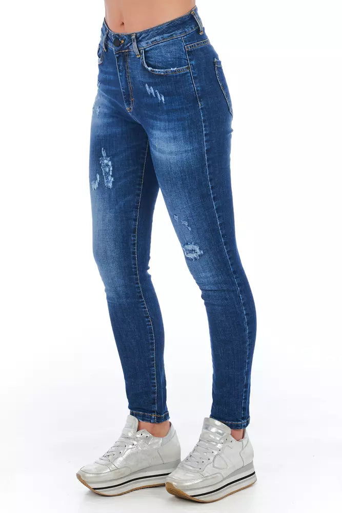 Blue Denim Women Jeans Frankie Morello