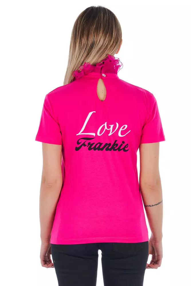 Pink Cotton Women T-Shirt Frankie Morello