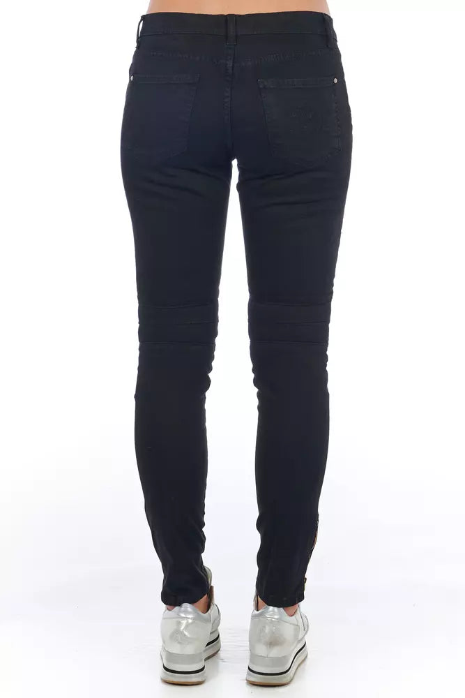 Black Cotton Women's Jean Frankie Morello