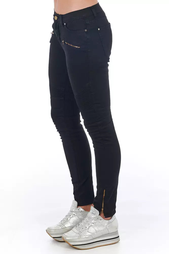 Black Cotton Women's Jean Frankie Morello