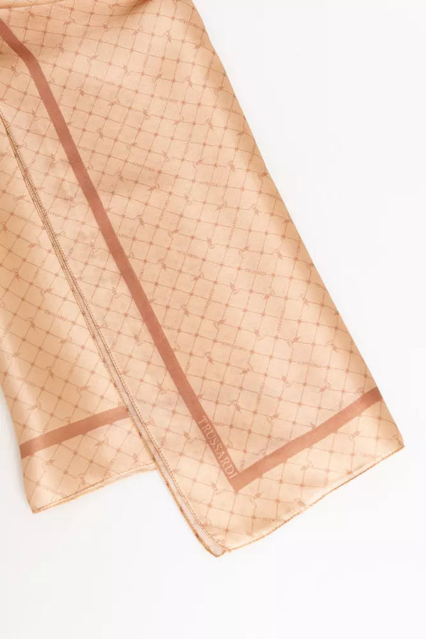 Pink Silk Women Scarf Trussardi