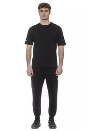 Black Cotton Men T-Shirt Tond