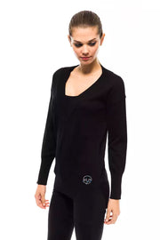 Black Wool Women Sweater Montana Blu