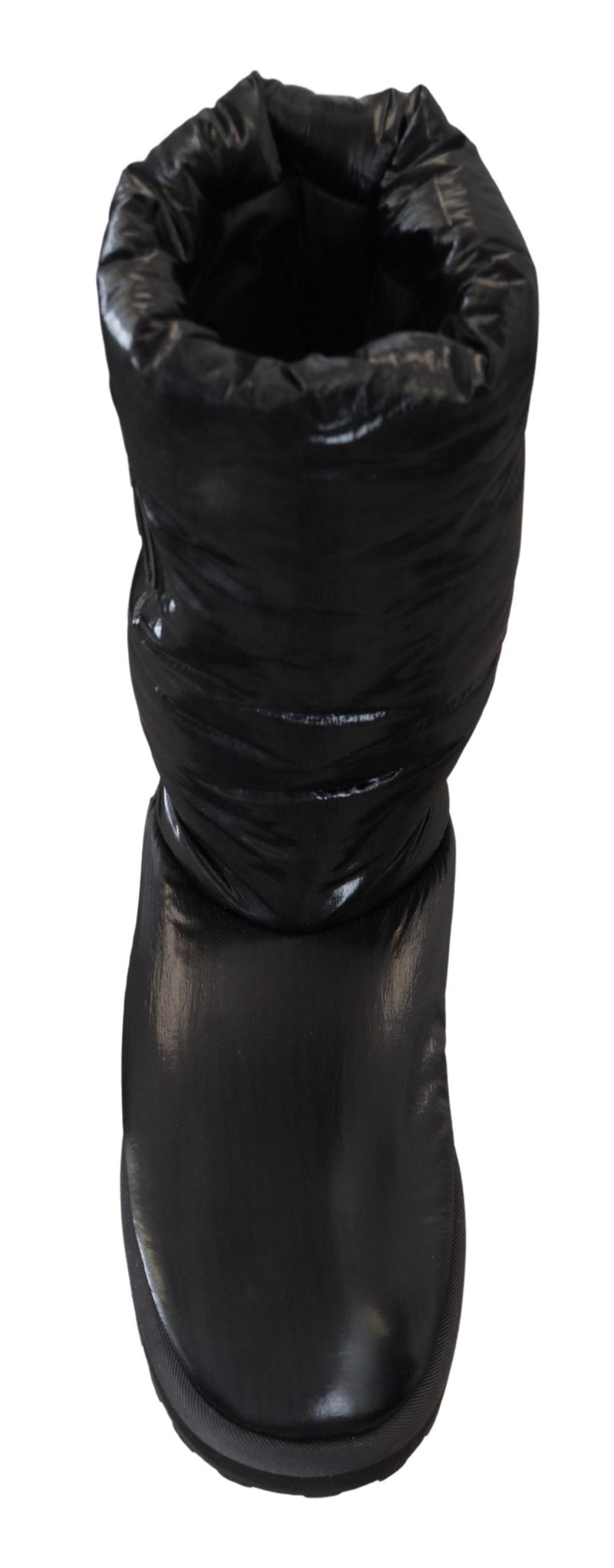 Elegant Mid-Calf Boots in Black Polyester Dolce & Gabbana