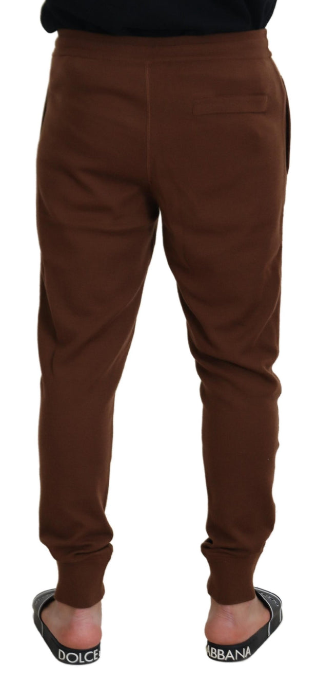 Elegant Brown Cashmere Jogger Pants Dolce & Gabbana