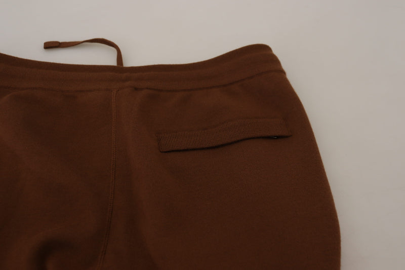 Elegant Brown Cashmere Jogger Pants Dolce & Gabbana