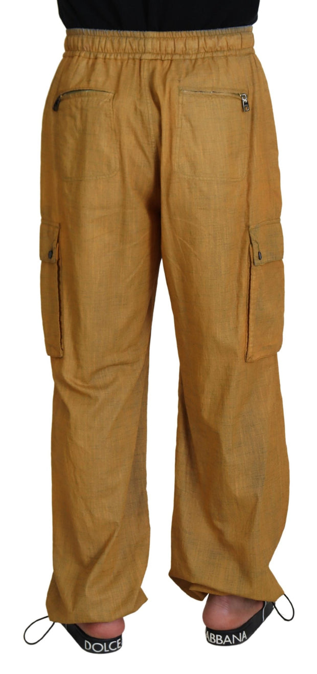 Elegant Italian Linen Trousers Dolce & Gabbana