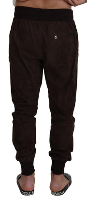 Stunning Authentic Jogger Pants in Brown Dolce & Gabbana