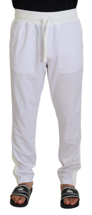 Elegant White Jogger Pants for Sophisticated Comfort Dolce & Gabbana