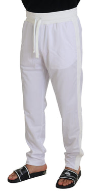 Elegant White Jogger Pants for Sophisticated Comfort Dolce & Gabbana