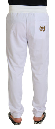 Elegant White Jogger Pants for Sophisticated Comfort Dolce & Gabbana