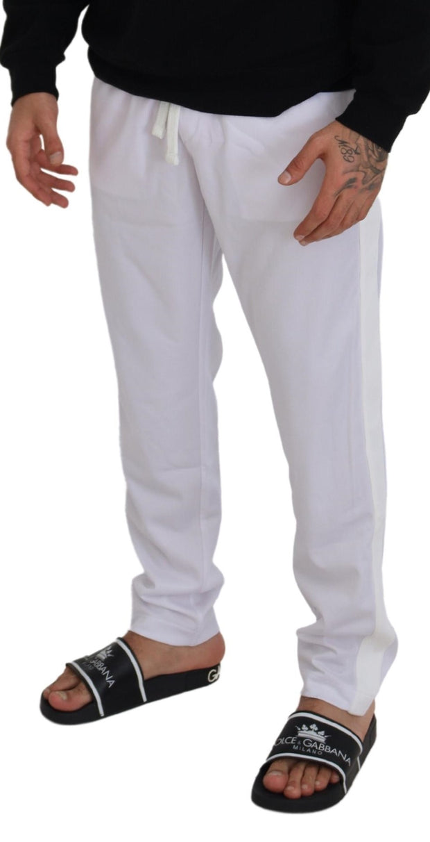 Elegant White Jogger Pants for Sophisticated Comfort Dolce & Gabbana