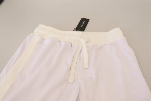 Elegant White Jogger Pants for Sophisticated Comfort Dolce & Gabbana