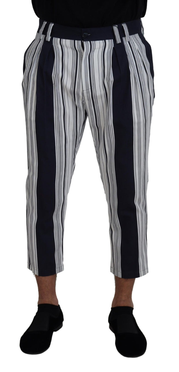 Elegant Striped Cotton Pants for Men Dolce & Gabbana