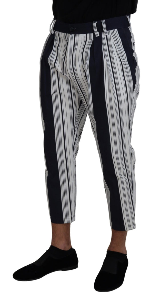 Elegant Striped Cotton Pants for Men Dolce & Gabbana