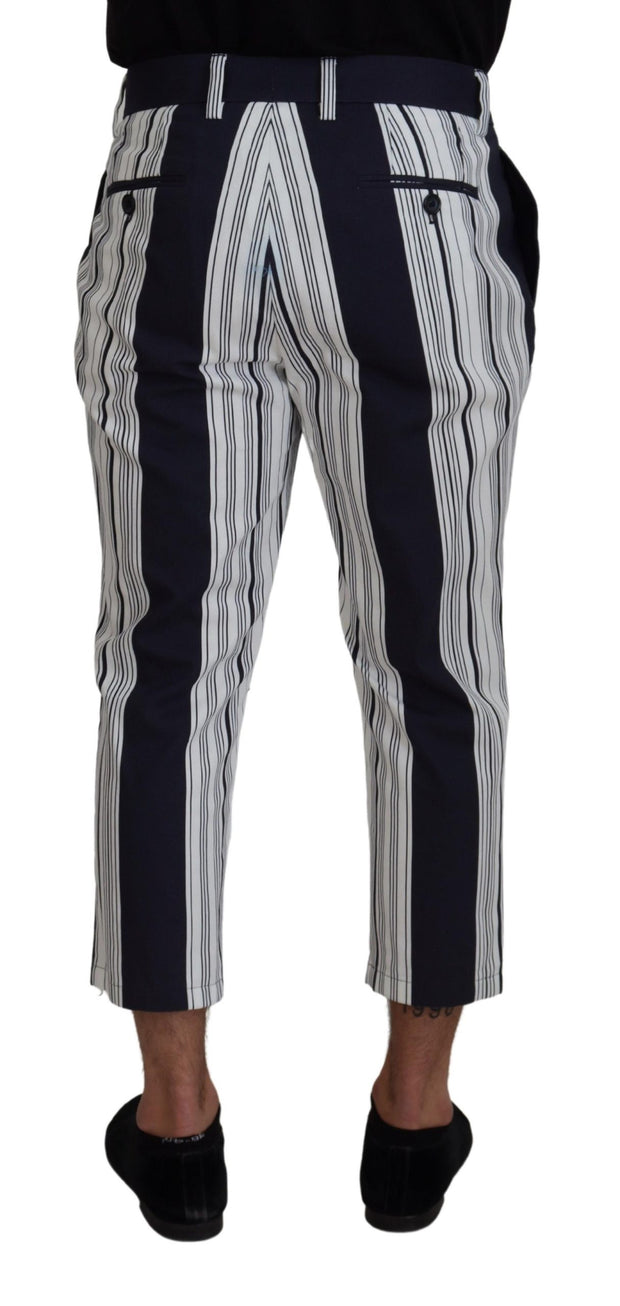 Elegant Striped Cotton Pants for Men Dolce & Gabbana