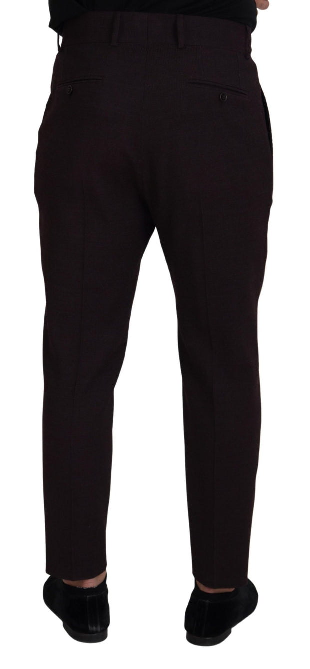 Elegant Brown Cotton Blend Trousers Dolce & Gabbana