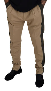 Elegant Bi-Color Cotton Stretch Pants Dolce & Gabbana