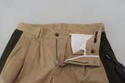 Elegant Bi-Color Cotton Stretch Pants Dolce & Gabbana