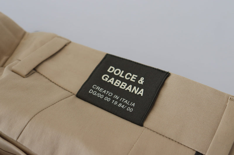 Elegant Bi-Color Cotton Stretch Pants Dolce & Gabbana