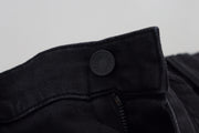 Sleek Black Cotton Blend Denim Pants Dolce & Gabbana