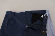 Elegant Blue Cotton Blend Pants for Men Dolce & Gabbana