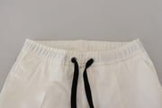 Elegant White Cotton Jogger Pants Dolce & Gabbana