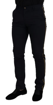 Elegant Black Wool-Blend Trousers Dolce & Gabbana