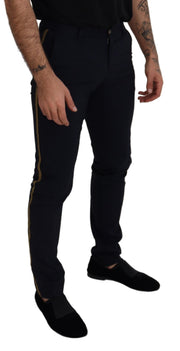 Elegant Black Wool-Blend Trousers Dolce & Gabbana