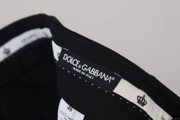 Elegant Black Wool-Blend Trousers Dolce & Gabbana