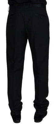 Elegant Black Virgin Wool Blend Trousers Dolce & Gabbana