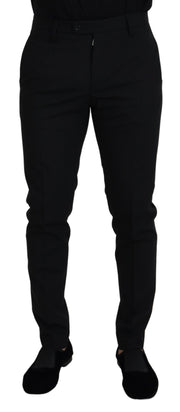 Elegant Black Wool-Blend Trousers Dolce & Gabbana