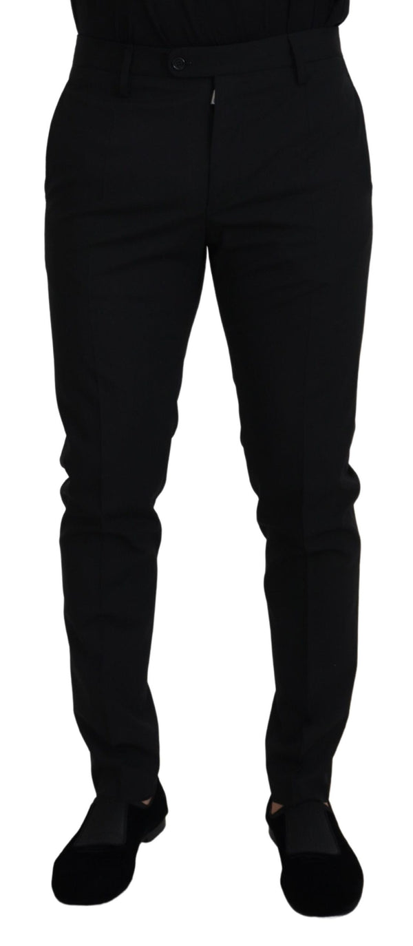 Elegant Black Wool-Blend Trousers Dolce & Gabbana