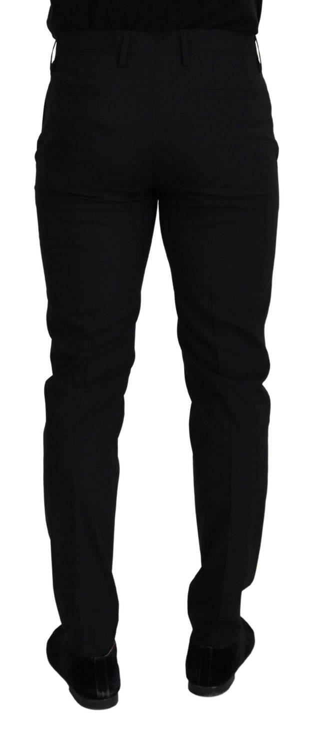 Elegant Black Wool-Blend Trousers Dolce & Gabbana