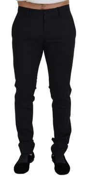 Elegant Black Wool Blend Trousers Dolce & Gabbana