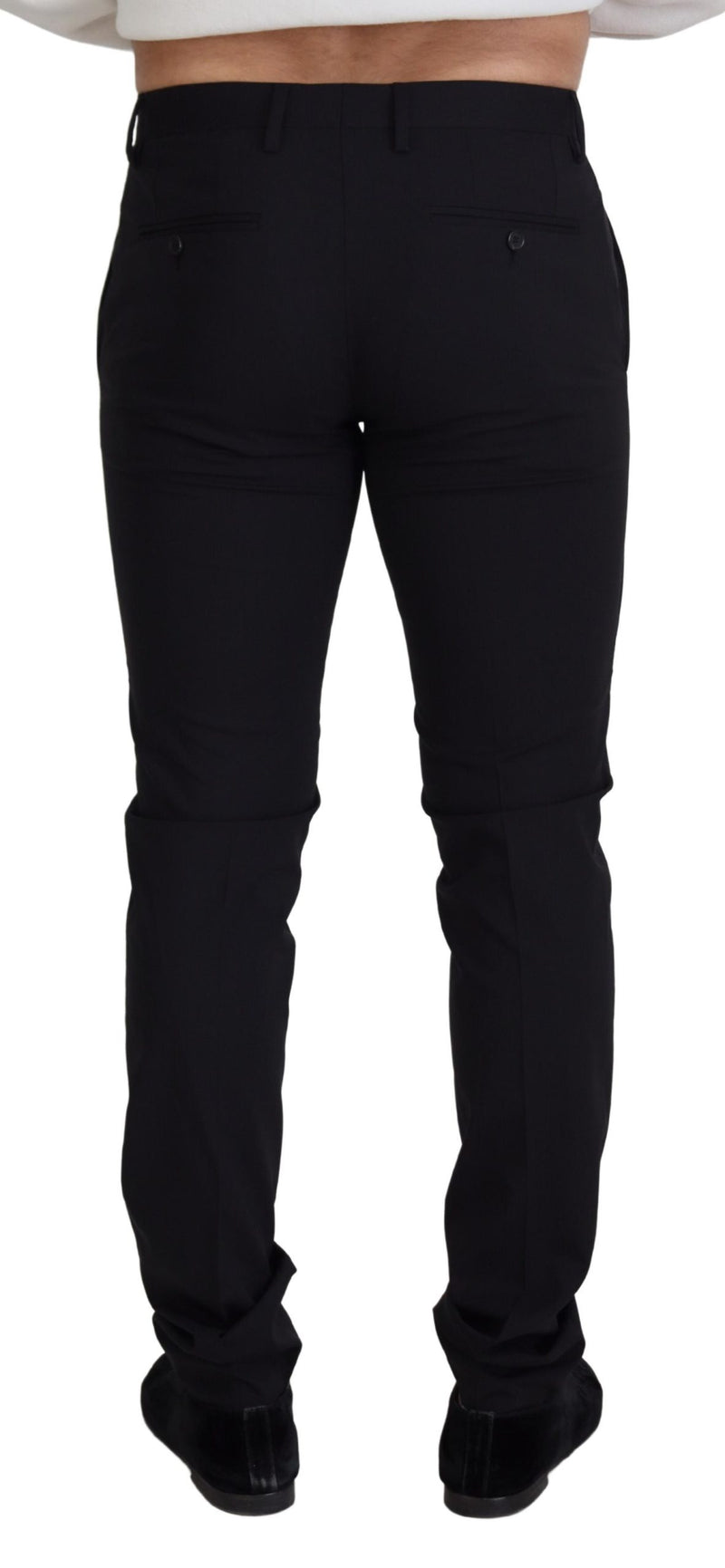 Elegant Black Wool Blend Trousers Dolce & Gabbana