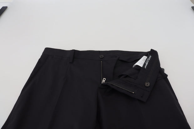 Elegant Black Wool Blend Trousers Dolce & Gabbana