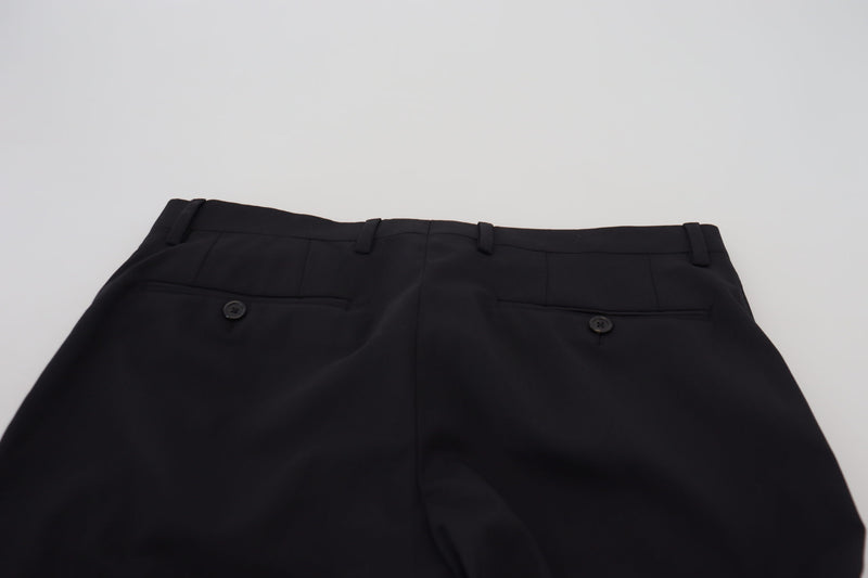 Elegant Black Wool Blend Trousers Dolce & Gabbana