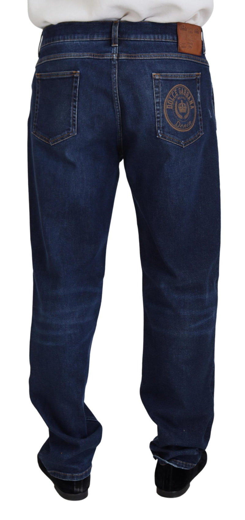 Elegant Blue Washed Denim Pants Dolce & Gabbana