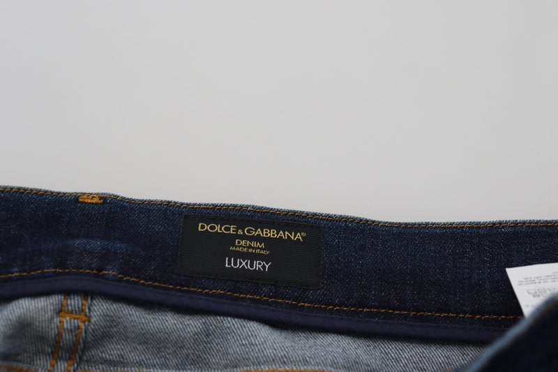 Elegant Blue Washed Denim Pants Dolce & Gabbana